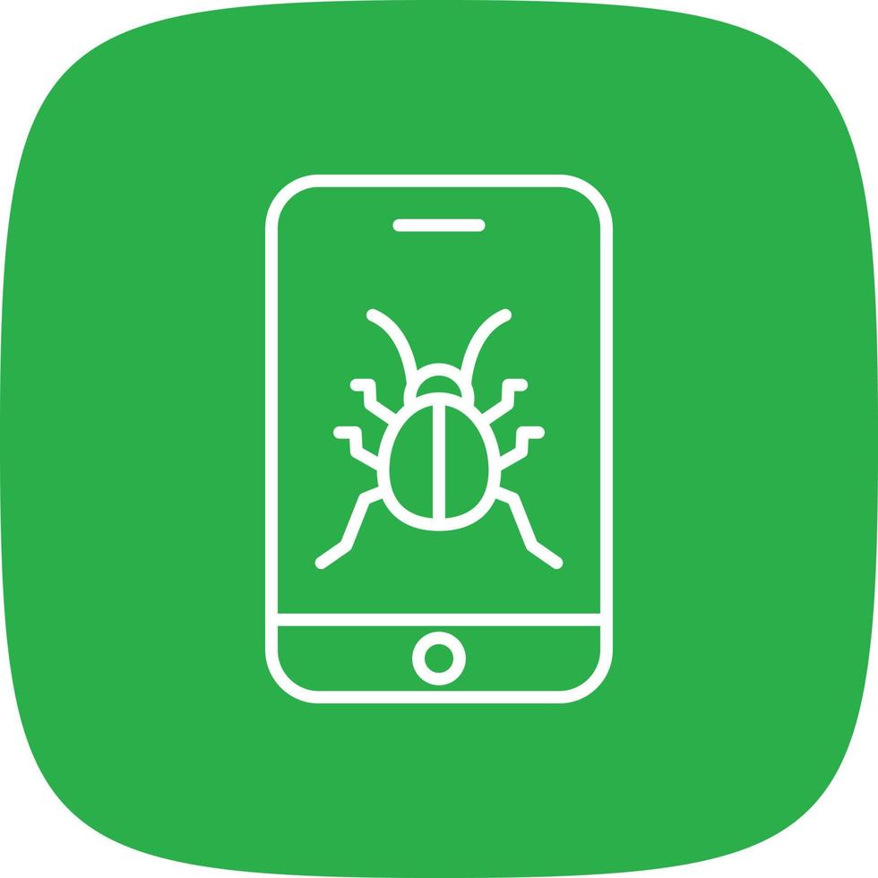 Mobile Virus Line Round Corner vector