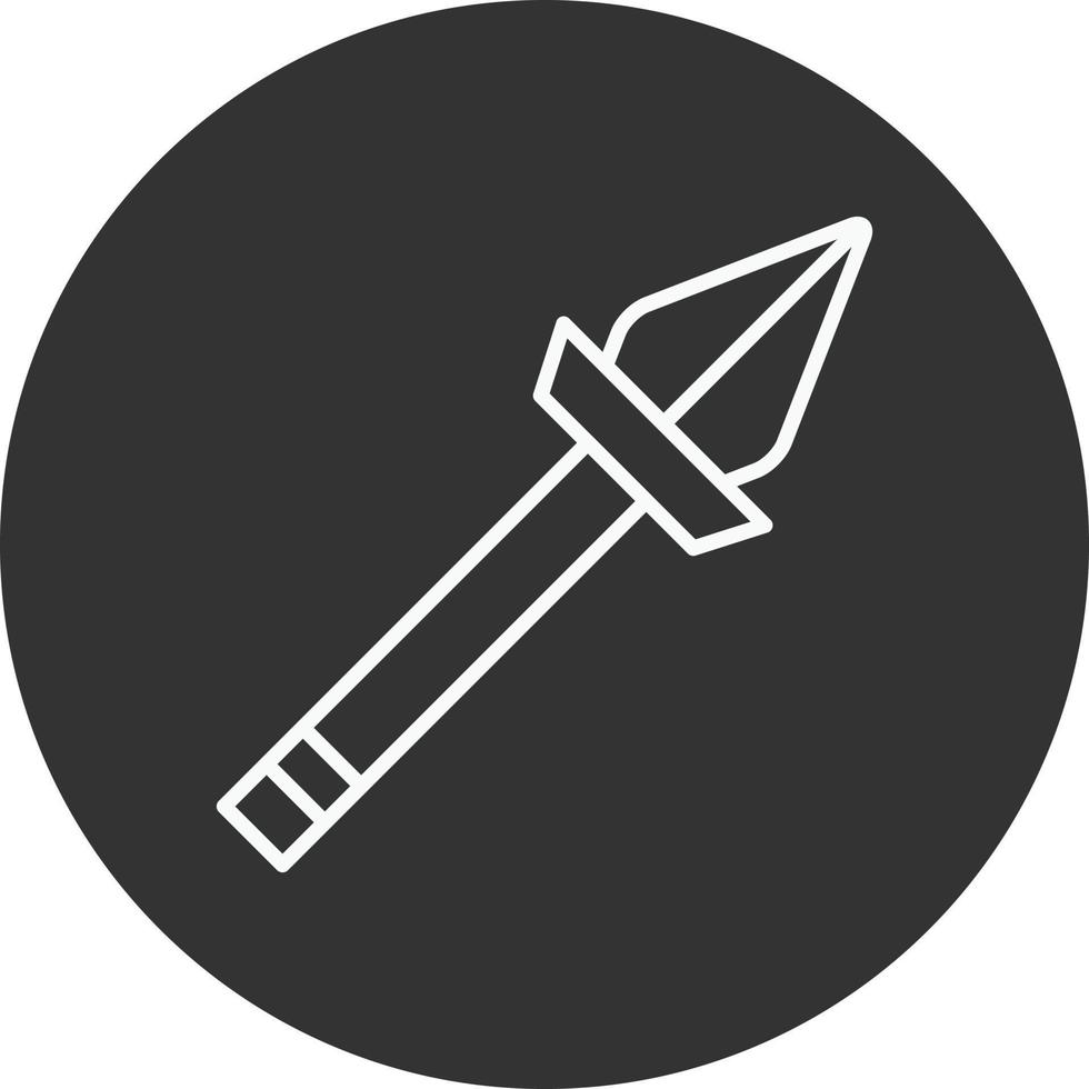 Spear Line Inverted Icon vector