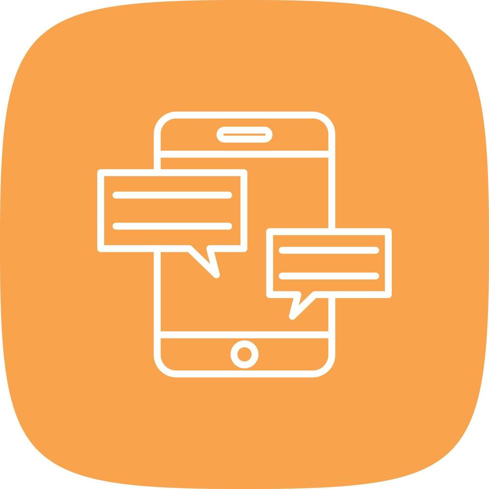 Mobile Chat Line Round Corner vector