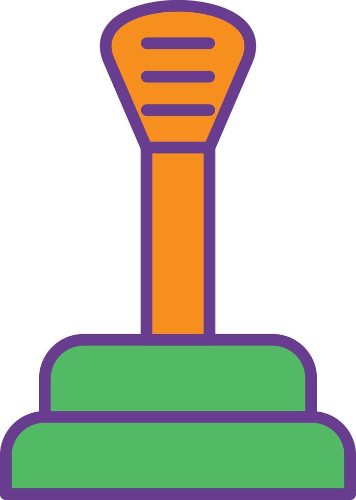 22 -  Gear Stick Line Filled Two Color vector