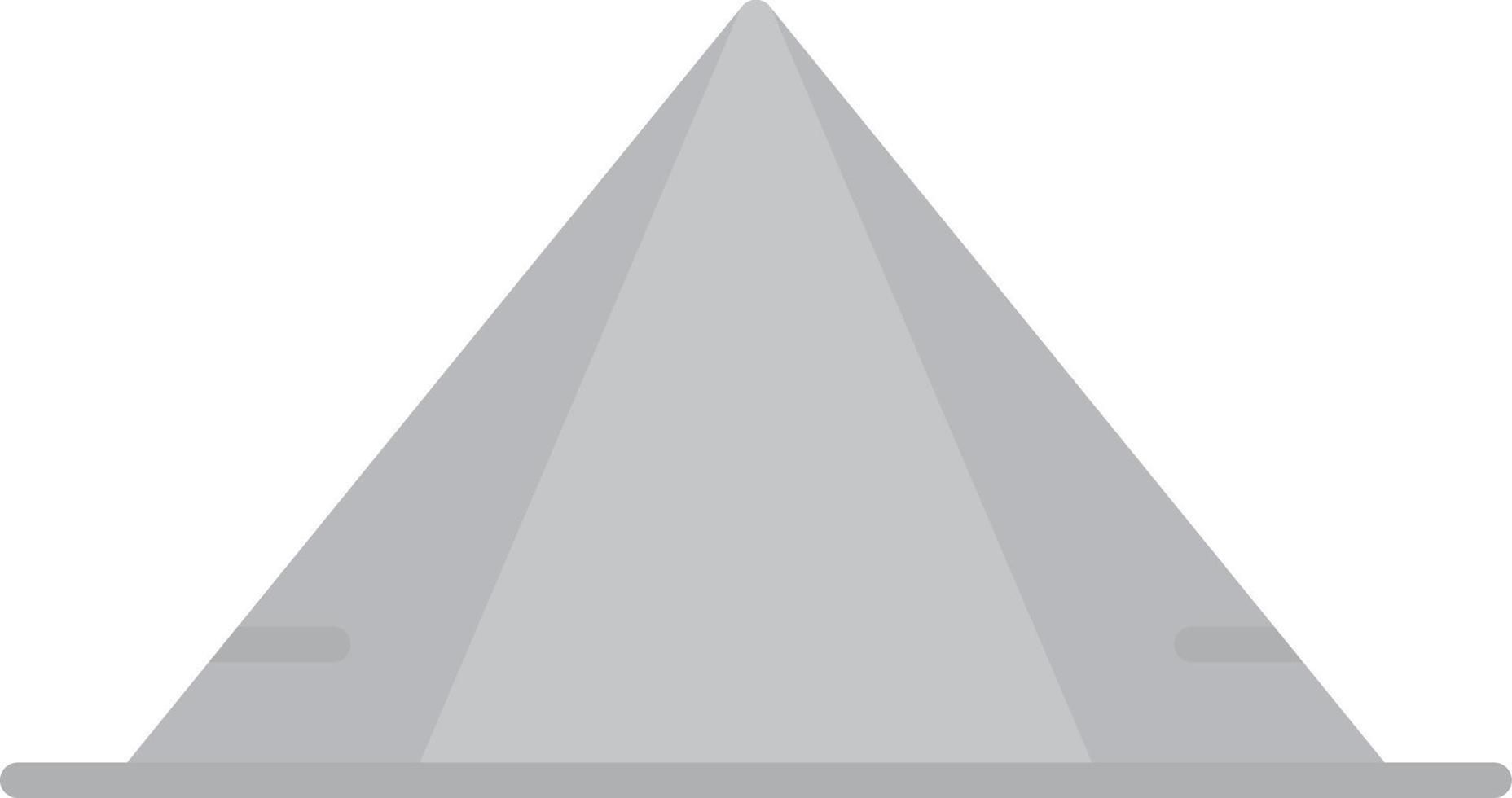 Pyramid Flat Greyscale vector