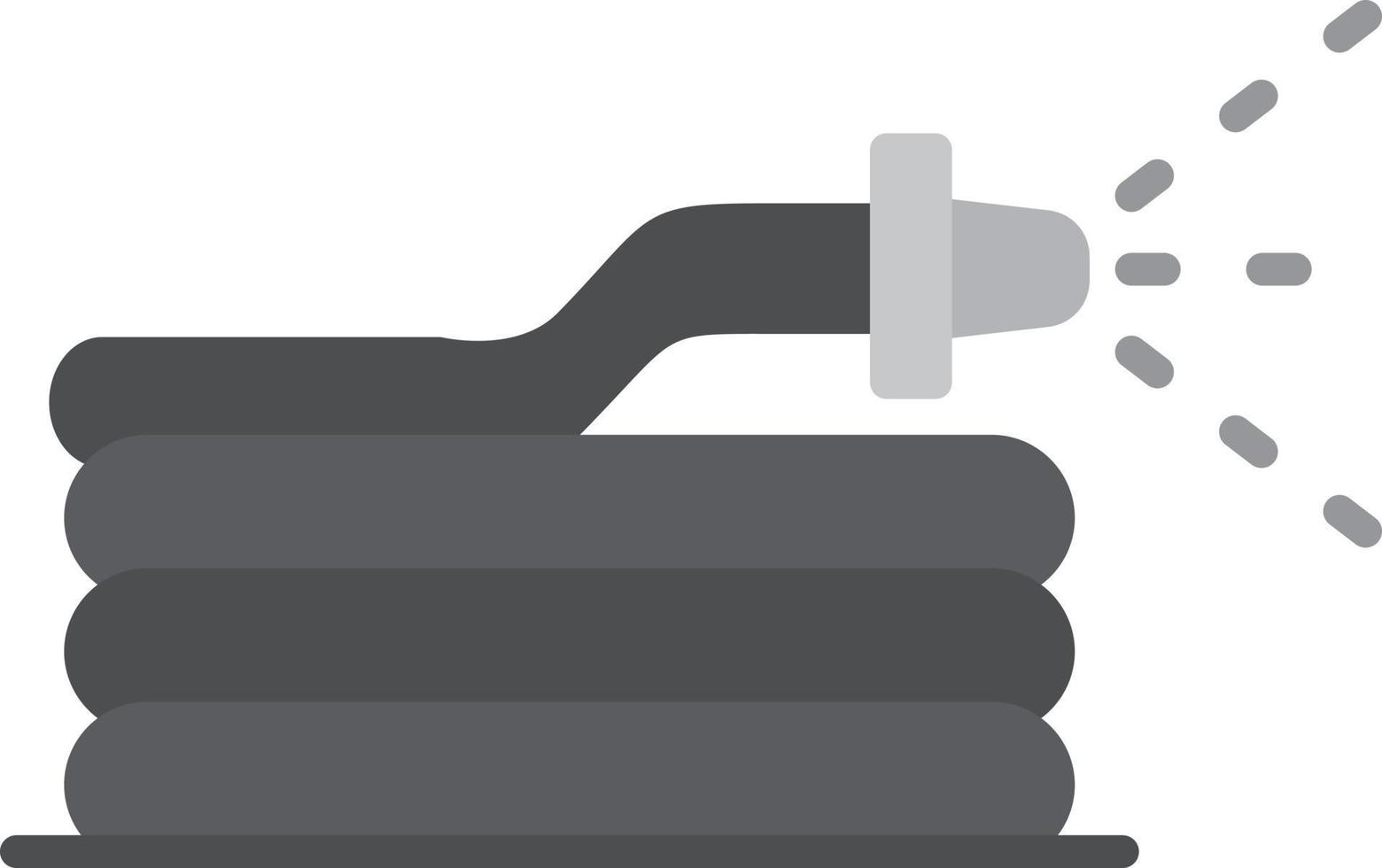 Hose Flat Greyscale vector