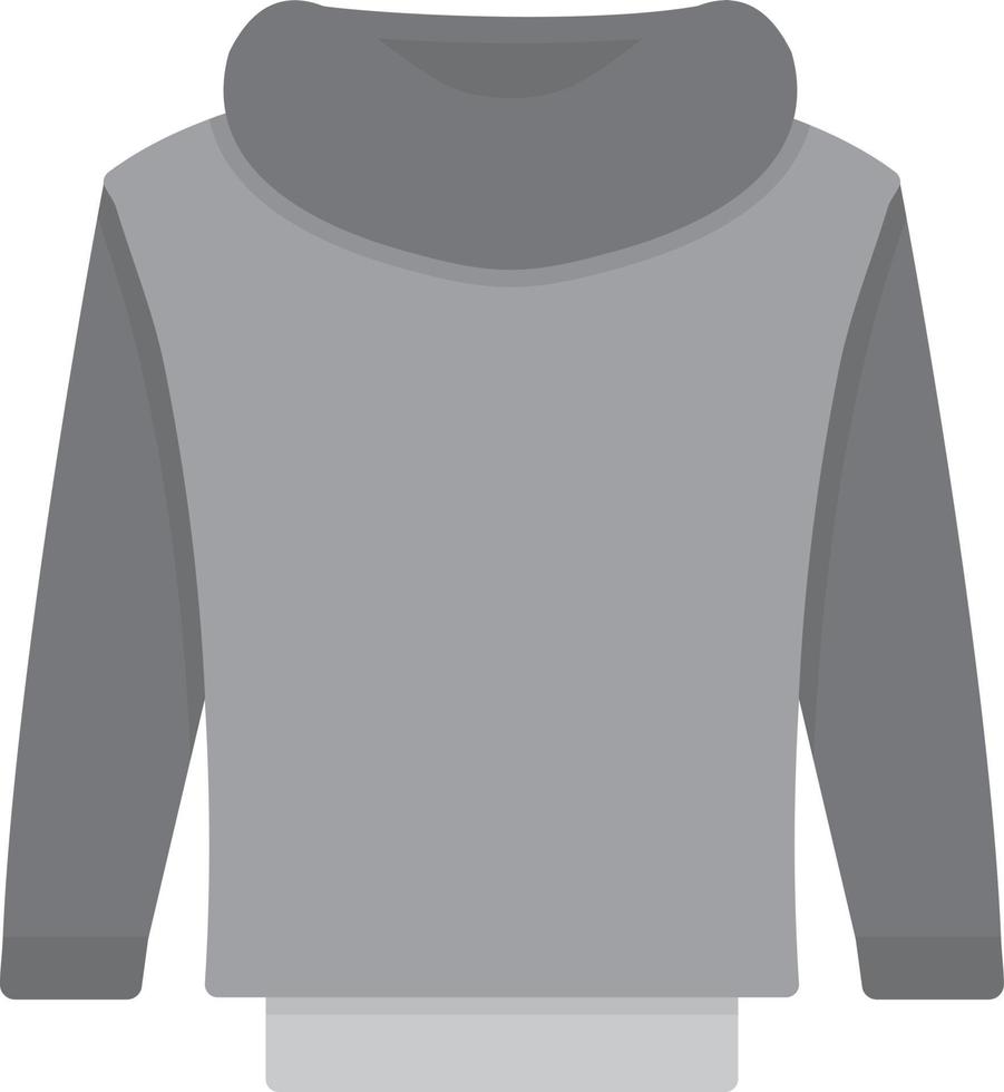 Sweatshirt Flat Greyscale vector