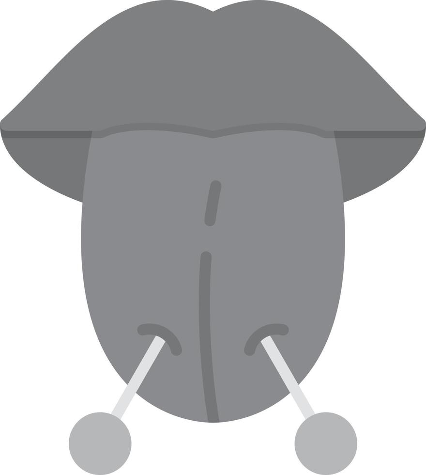 Piercing Flat Greyscale vector