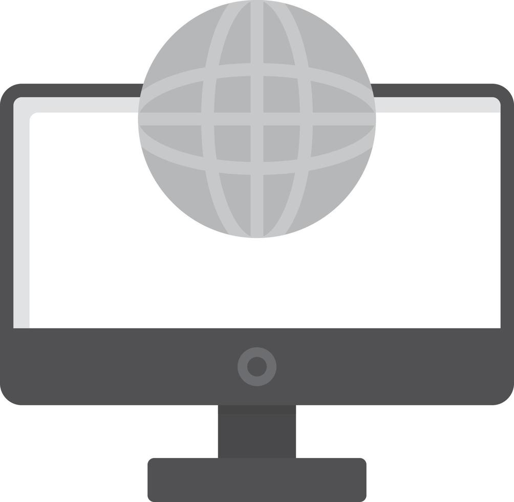 Lcd Globe Flat Greyscale vector