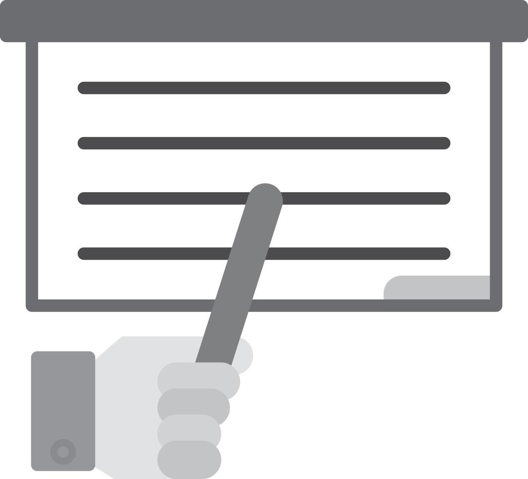 Teach Flat Greyscale vector