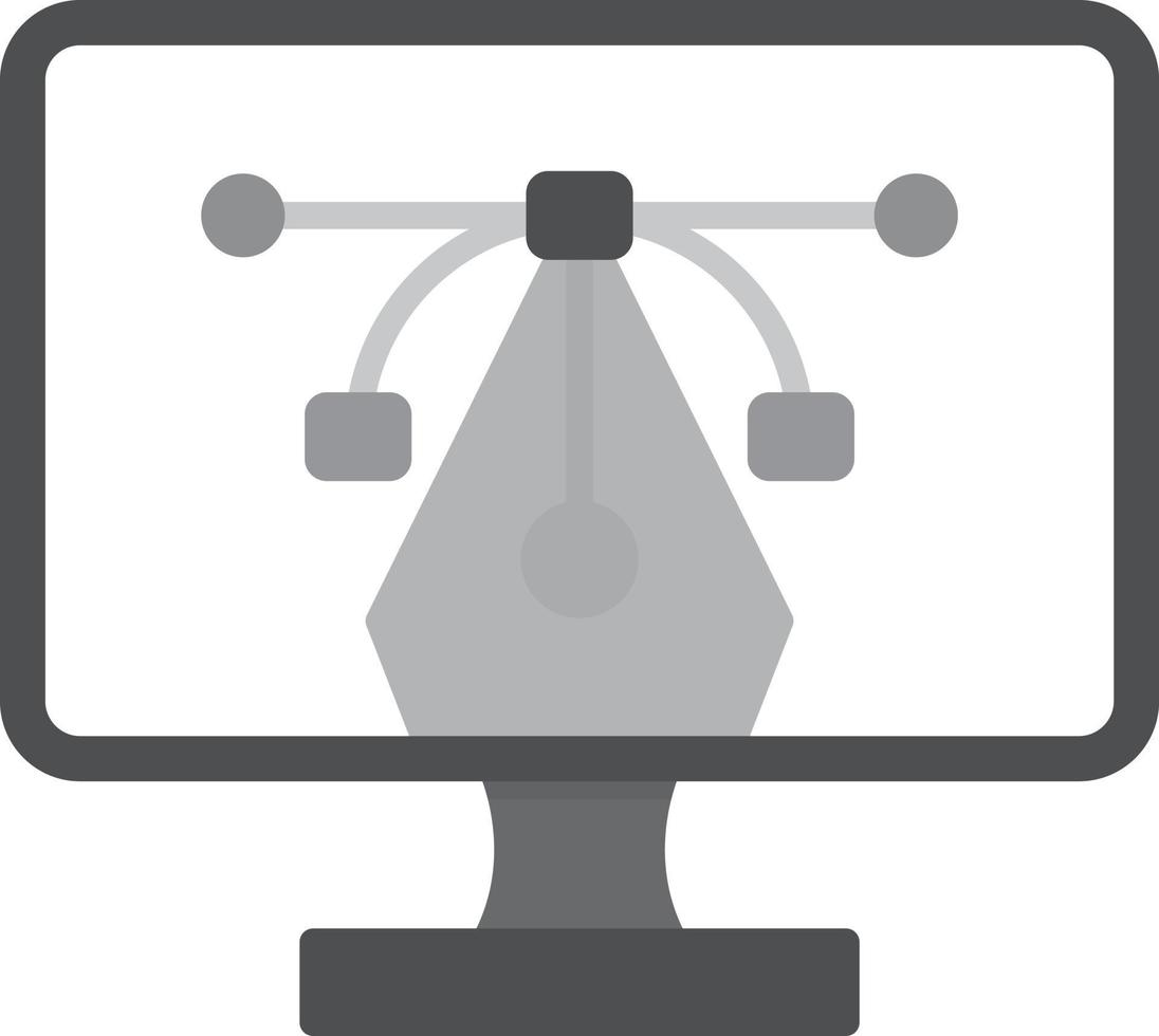 Graphic Design Flat Greyscale vector