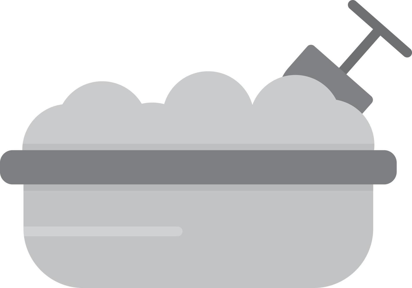 Sand Box Flat Greyscale vector