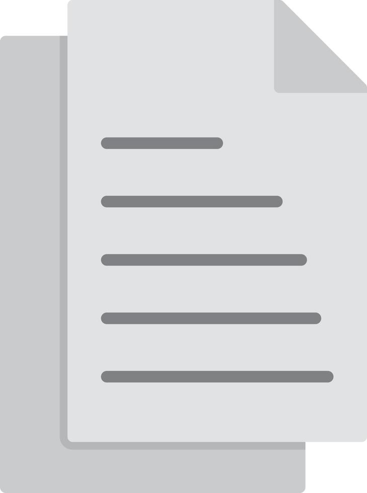 Document Flat Greyscale vector