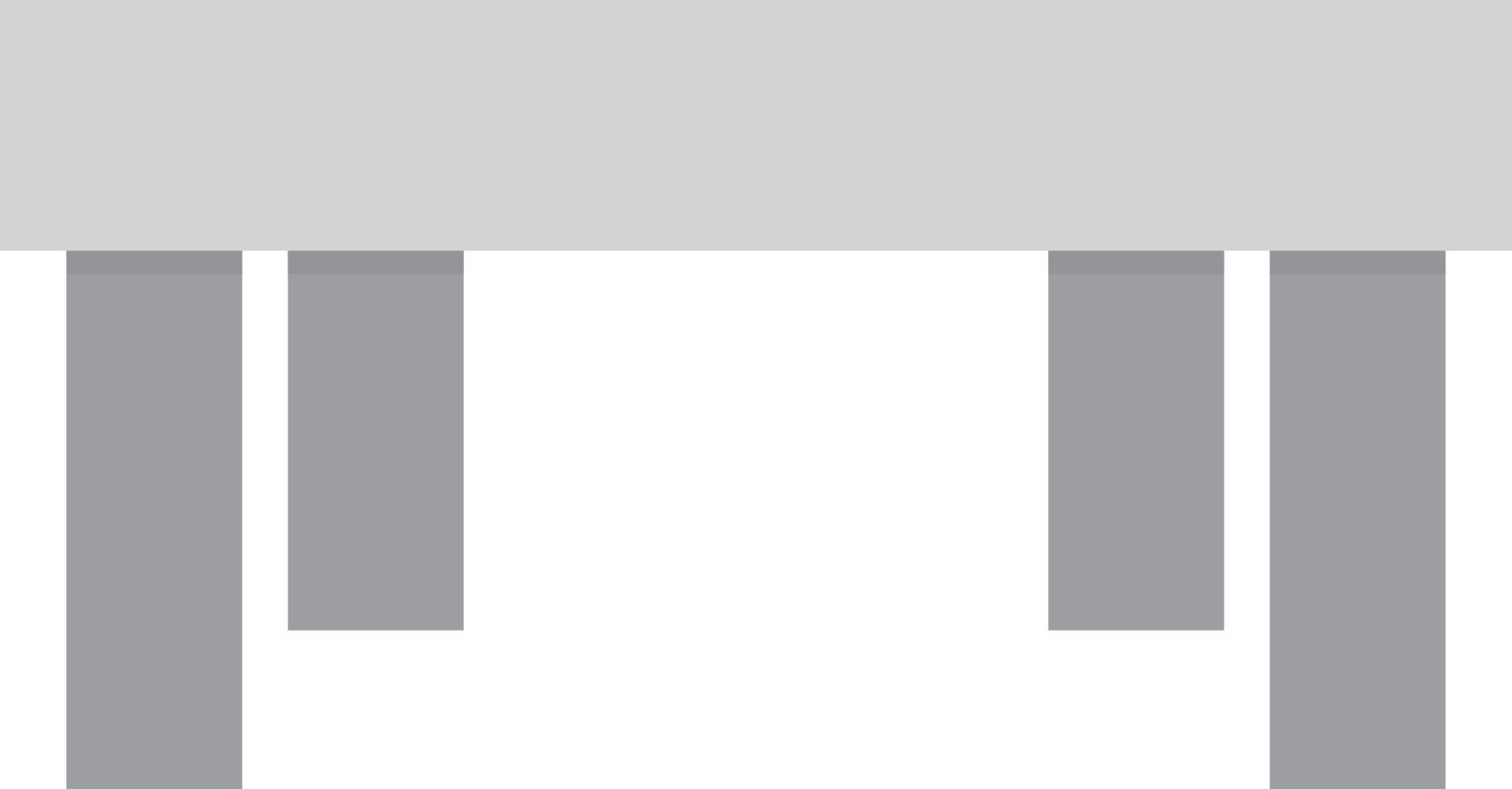 Table Flat Greyscale vector