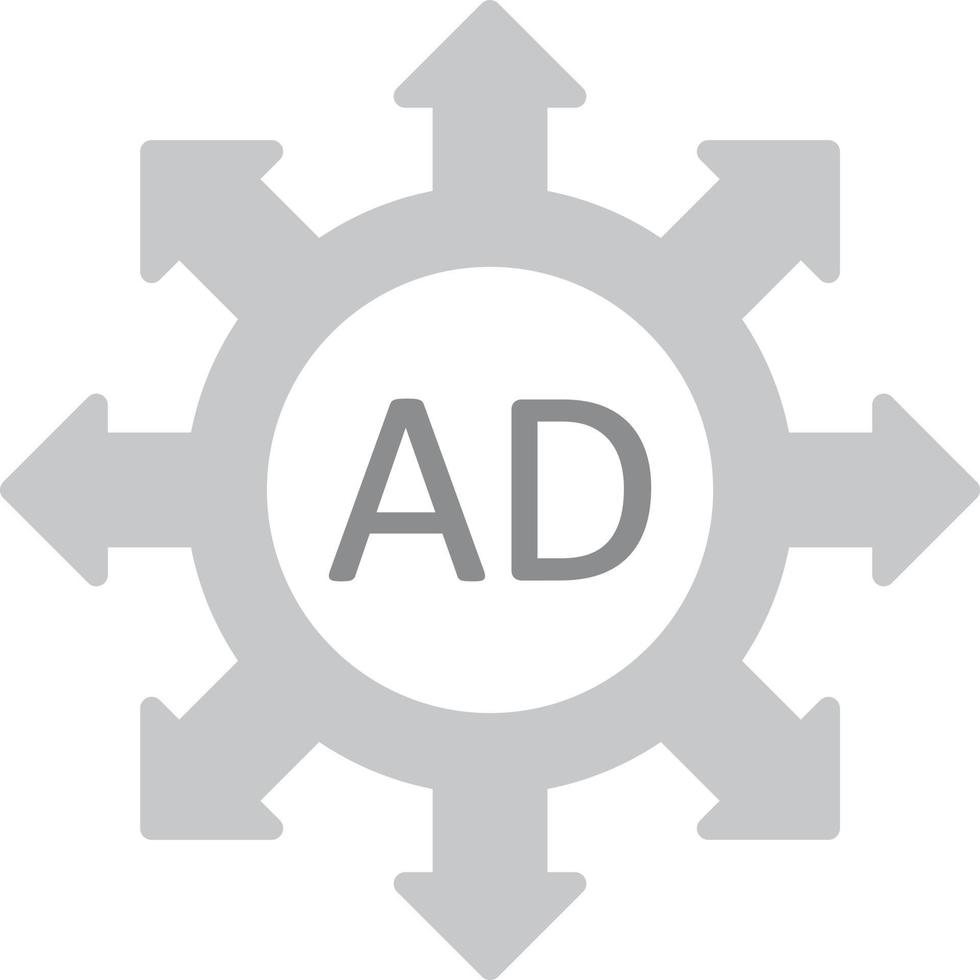 Advertising Submission Flat Greyscale vector