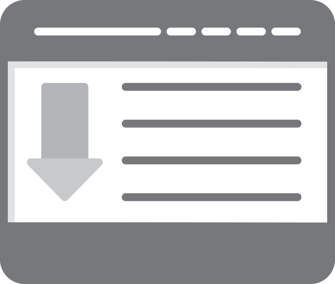 Browser Downloading Flat Greyscale vector