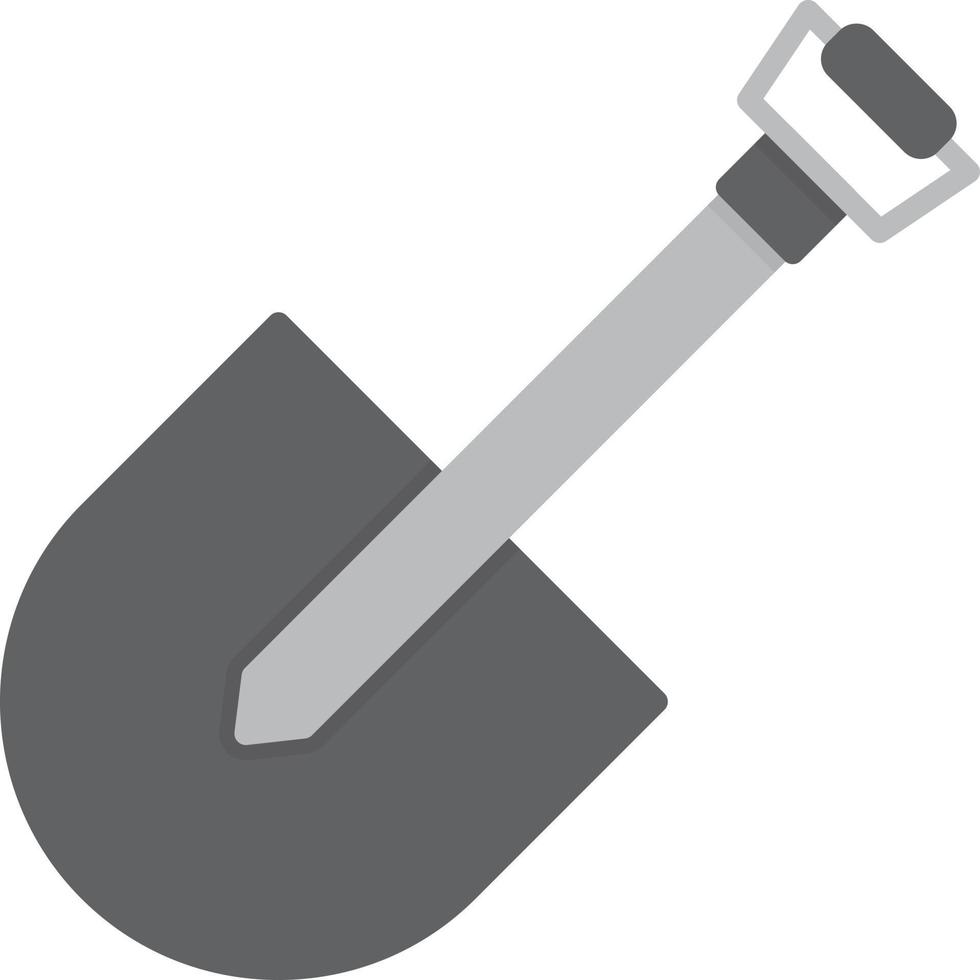 Shovel Flat Greyscale vector