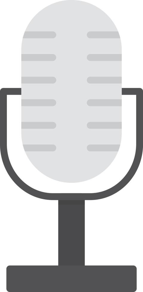 Microphone Flat Greyscale vector