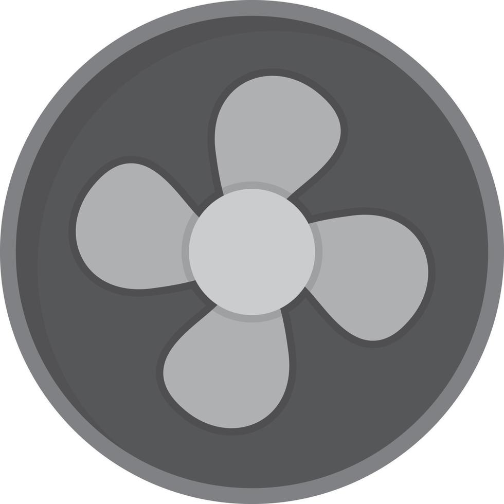 Ventilation Flat Greyscale vector