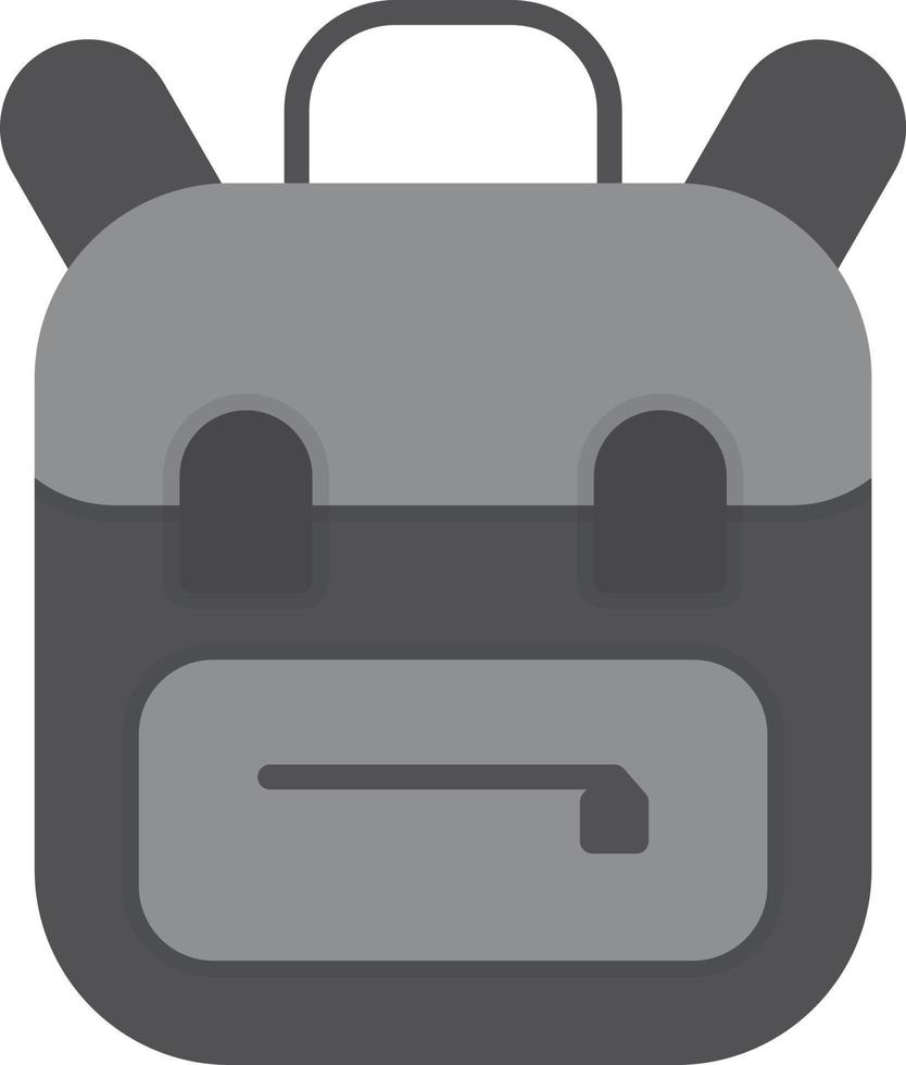 Backpack Flat Greyscale vector