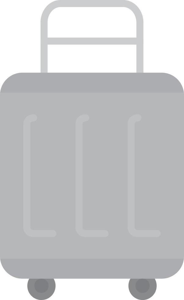 Suitcases Flat Greyscale vector