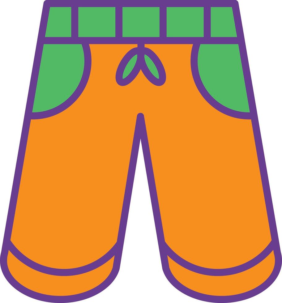 Shorts Line Filled Two Color vector