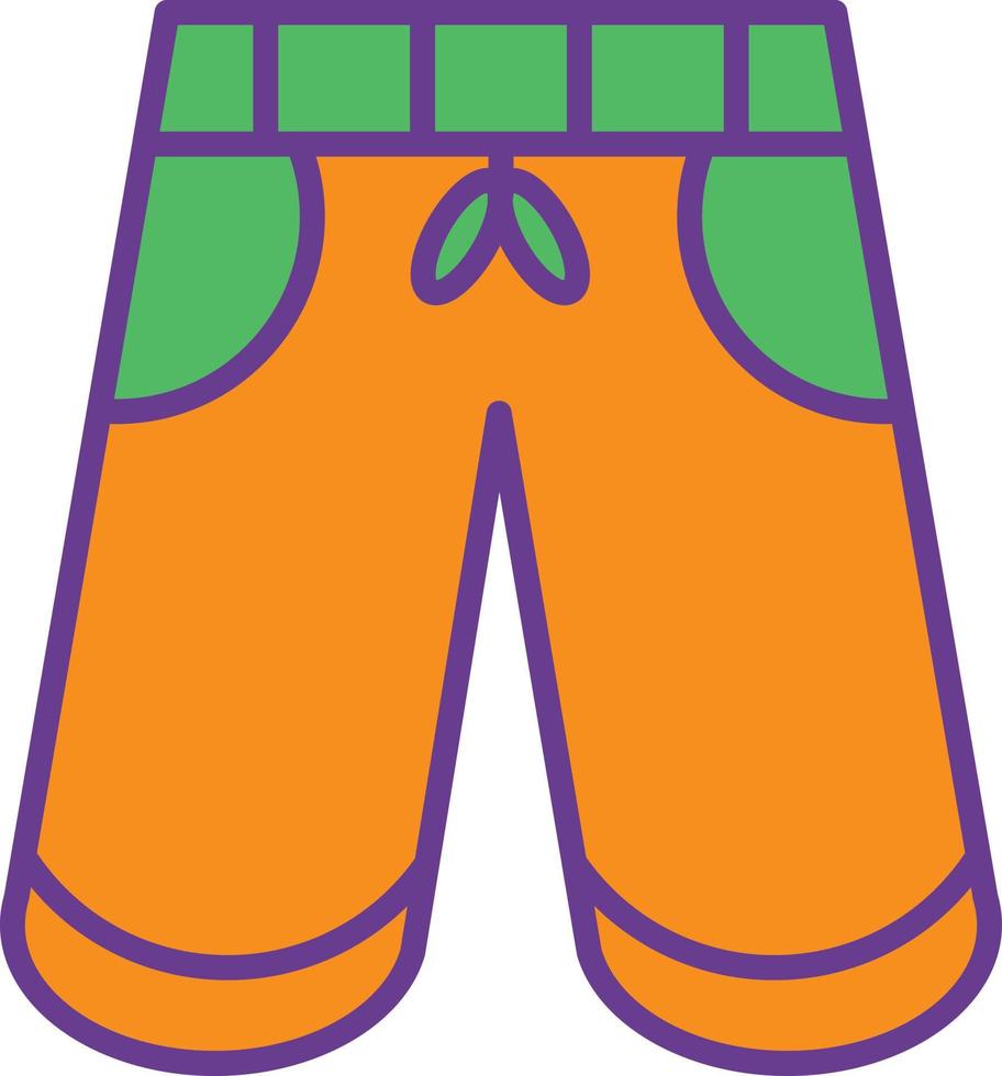 Shorts Line Filled Two Color vector