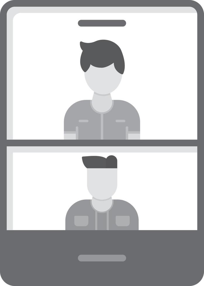 Video Calling Flat Greyscale vector