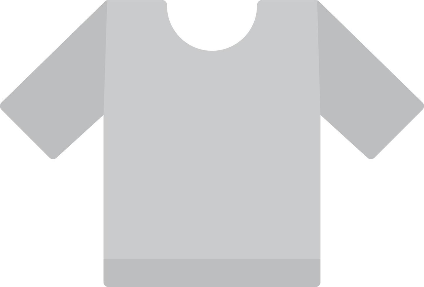 T Shirt Flat Greyscale vector