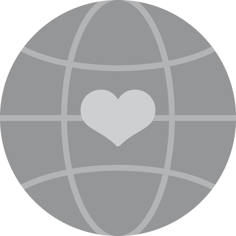 Globe Flat Greyscale vector