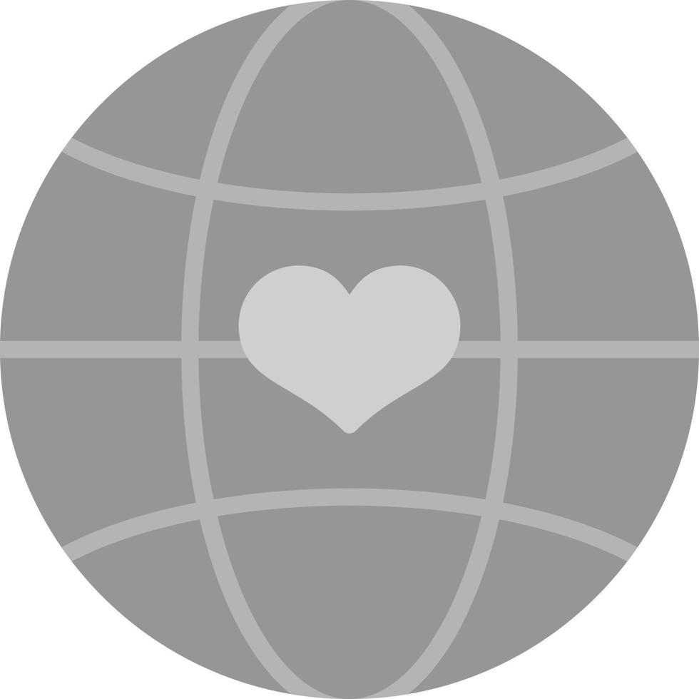 Globe Flat Greyscale vector