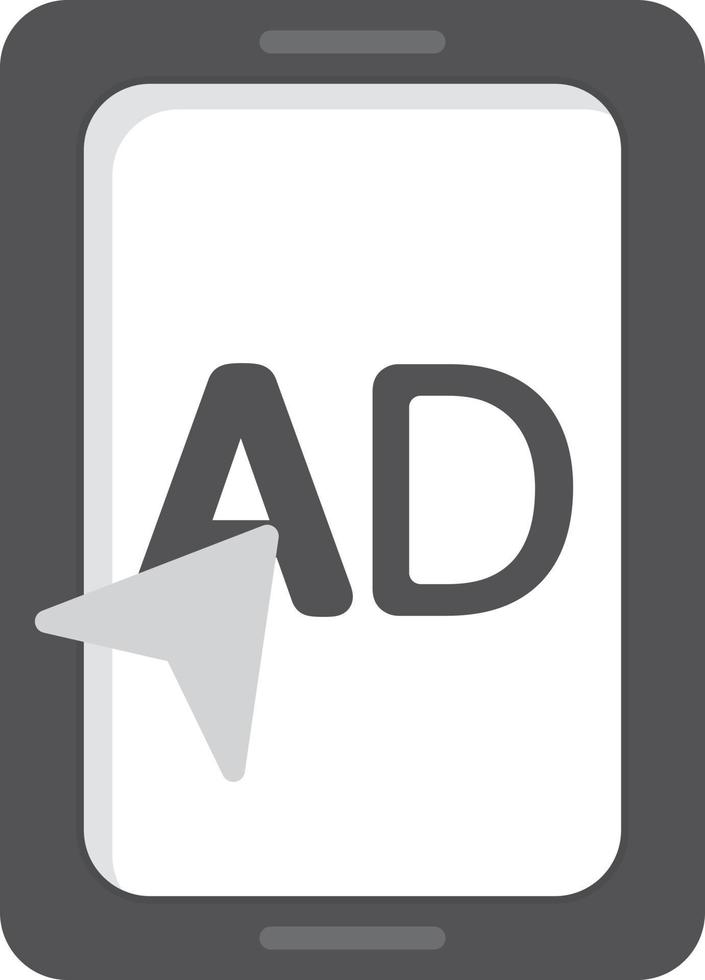AD Flat Greyscale vector