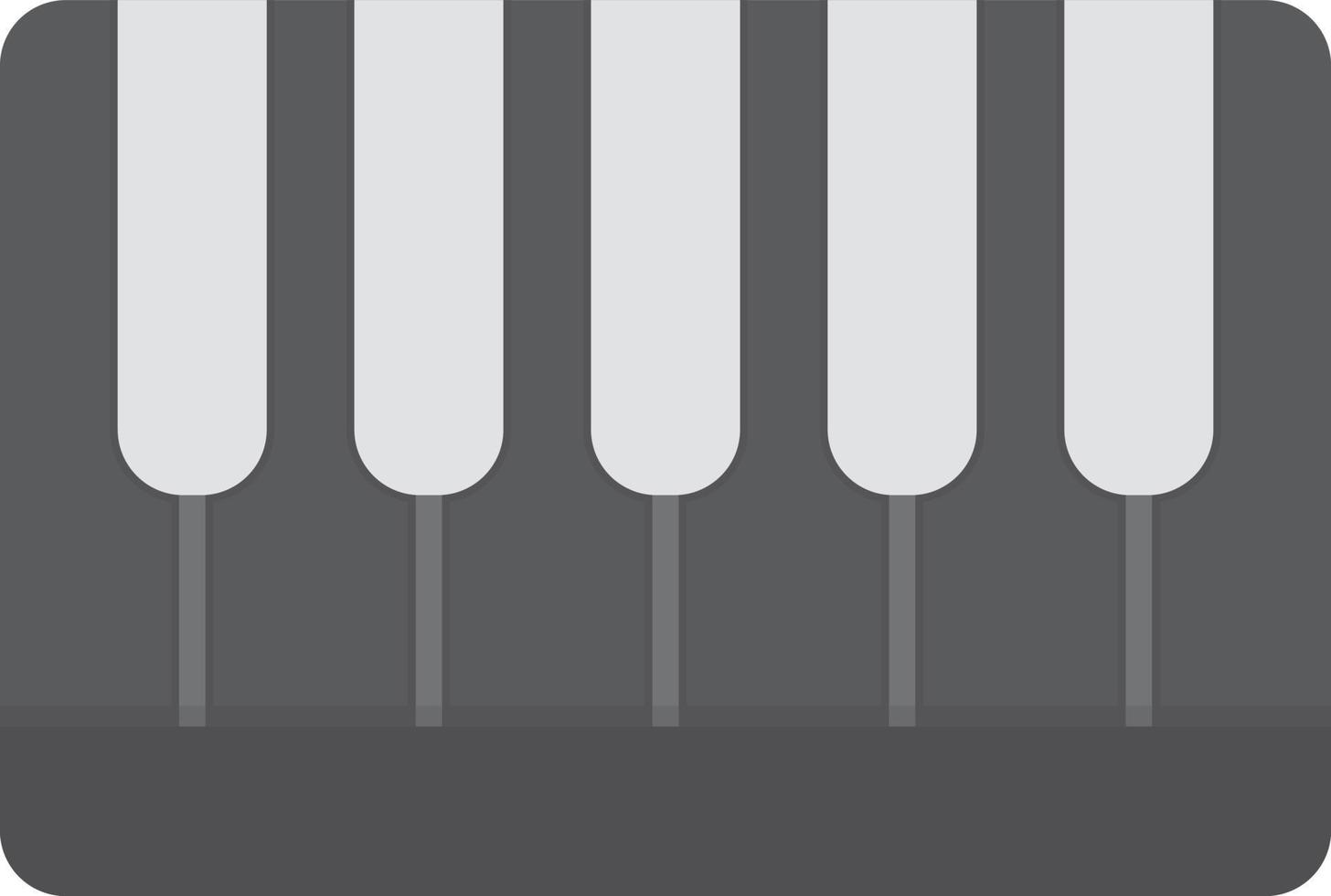 plano de piano en escala de grises vector