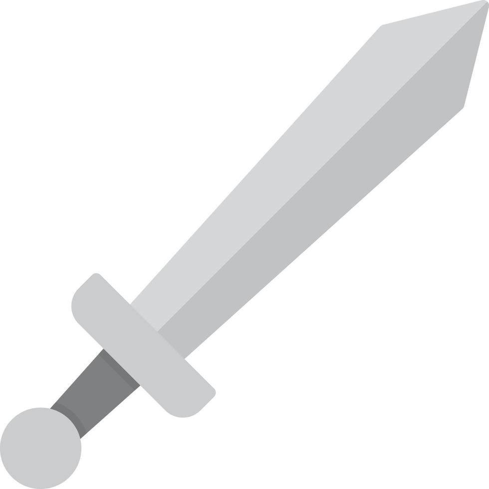 Sword Flat Greyscale vector