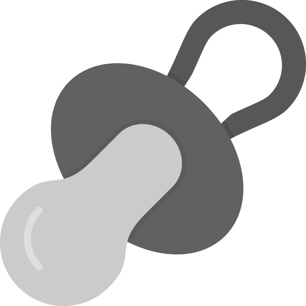 Pacifier Flat Greyscale vector