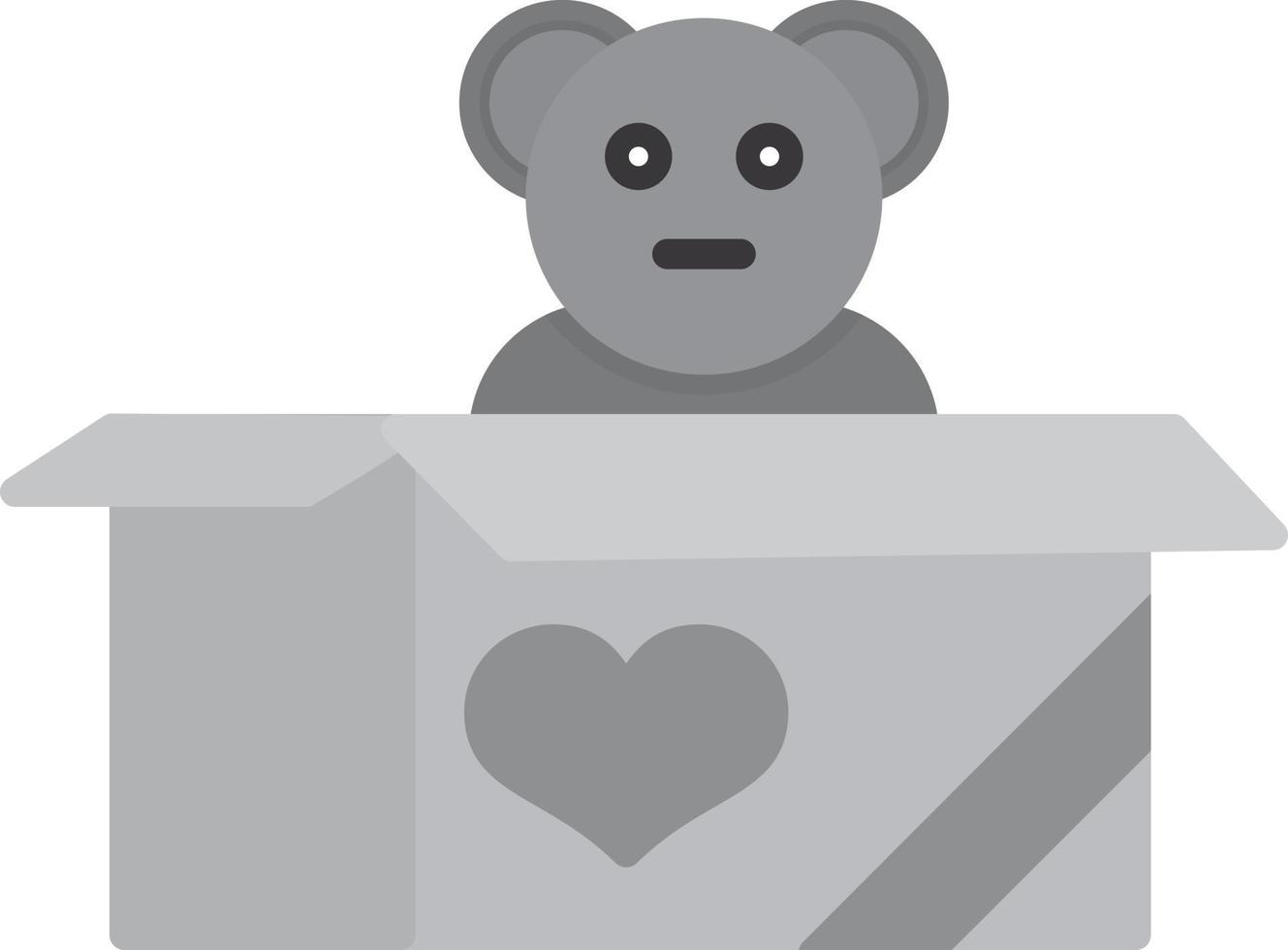 Toy Donate Flat Greyscale vector