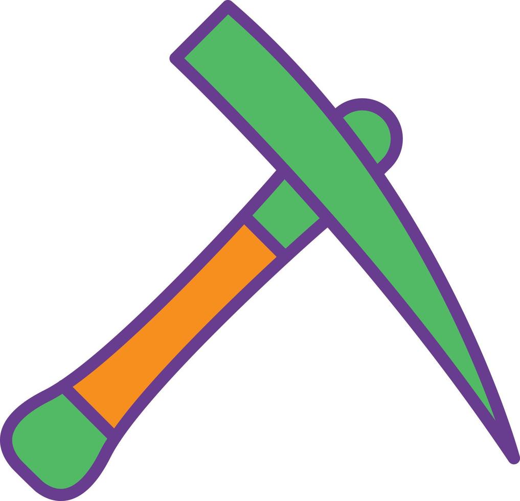 Pickaxe Line Filled Two Color vector