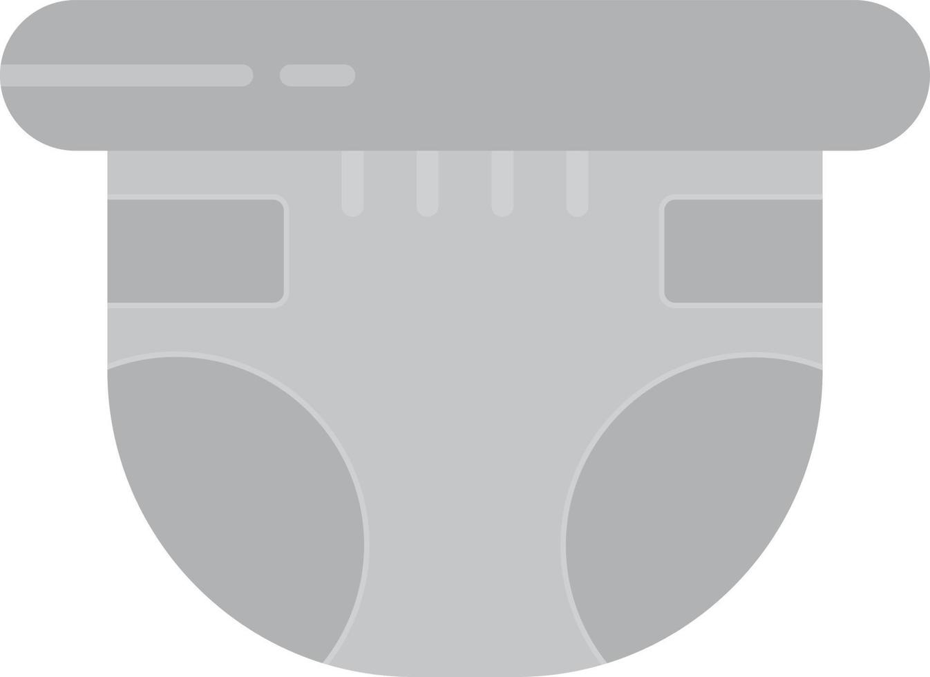 Diaper Flat Greyscale vector