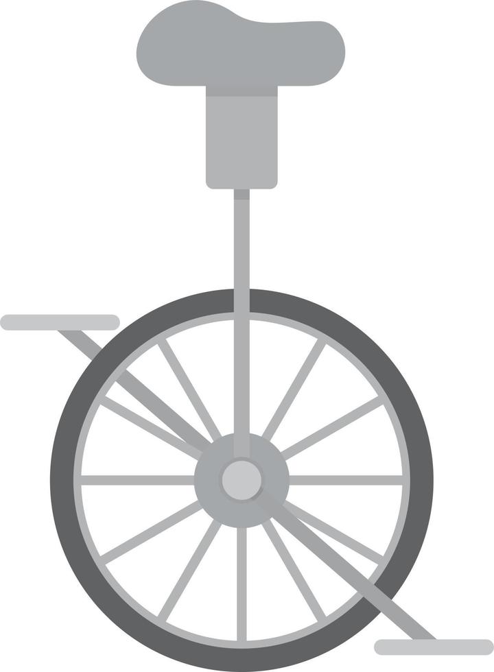 Unicycle Flat Greyscale vector