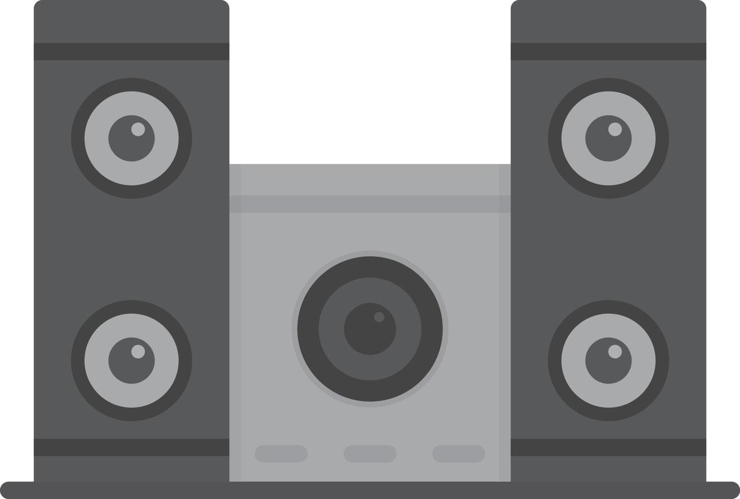 Speakers Flat Greyscale vector