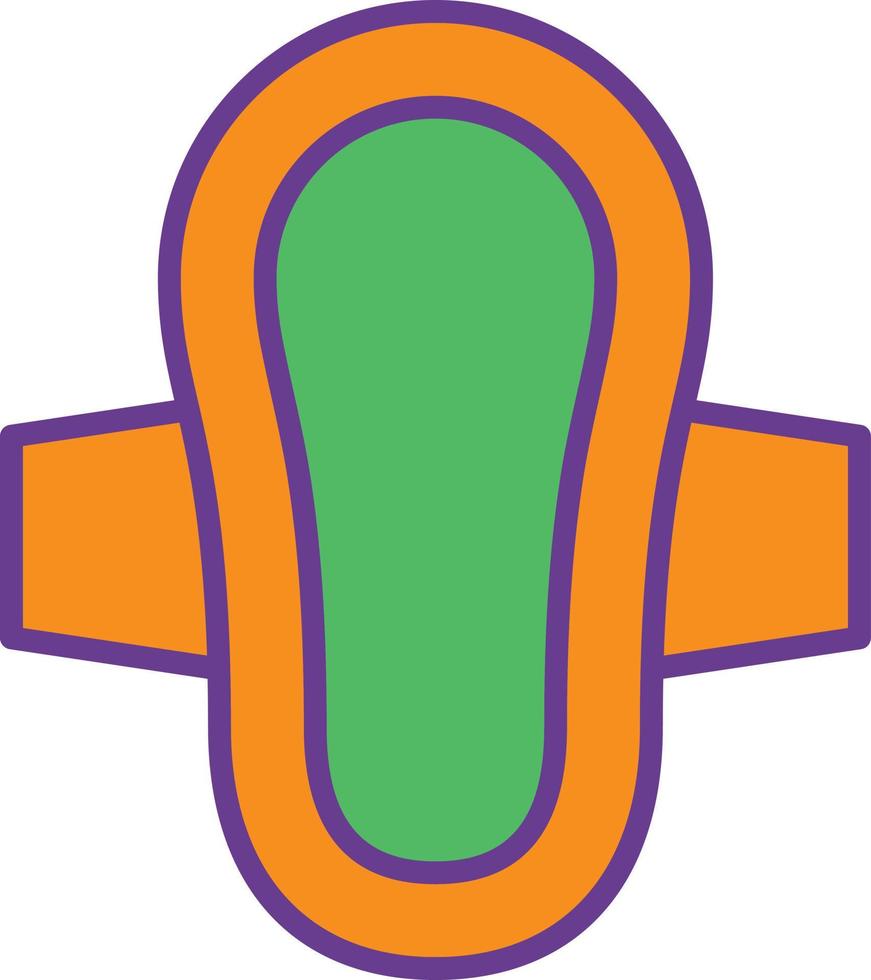 Sanitary Towel Line Filled Two Color vector