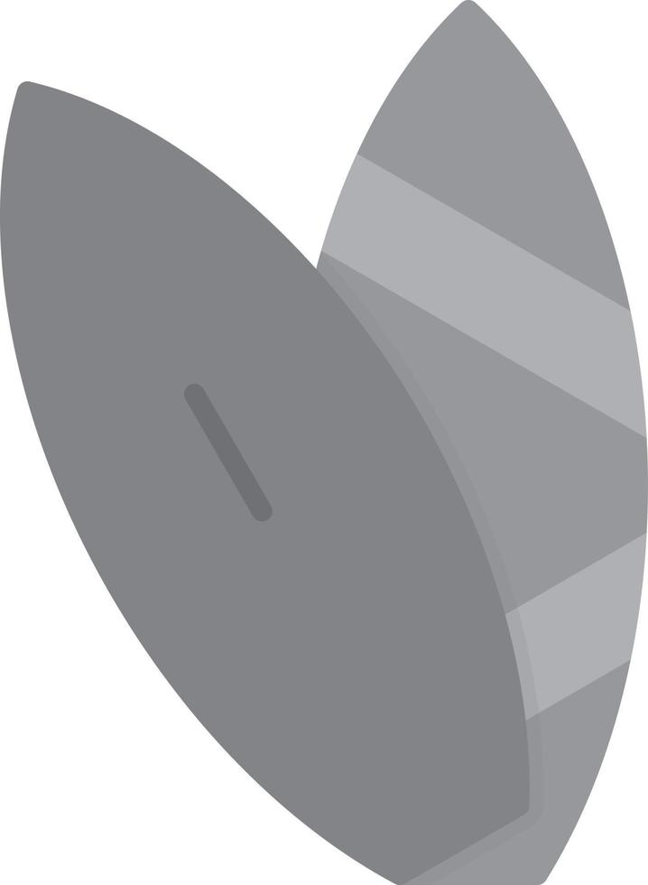 Surfboard Flat Greyscale vector