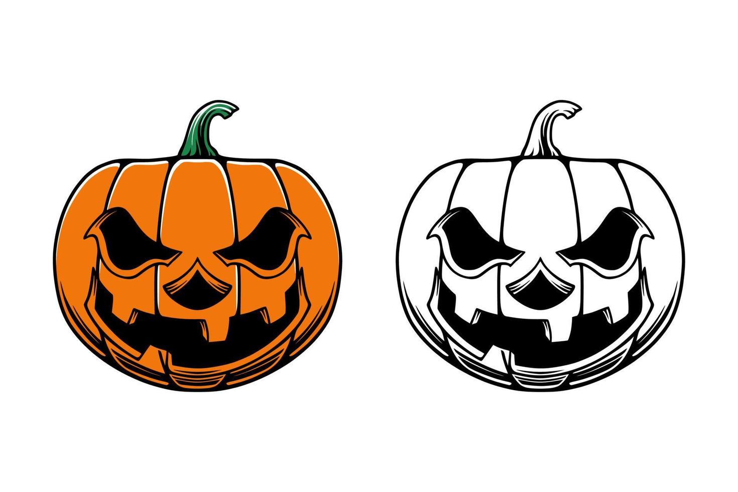 Halloween pumpkin cute design vector set