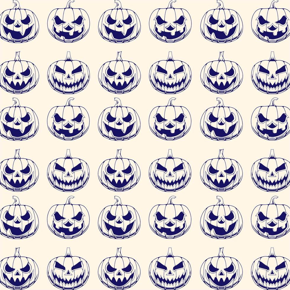 Pumpkin seamless pattern design vector art