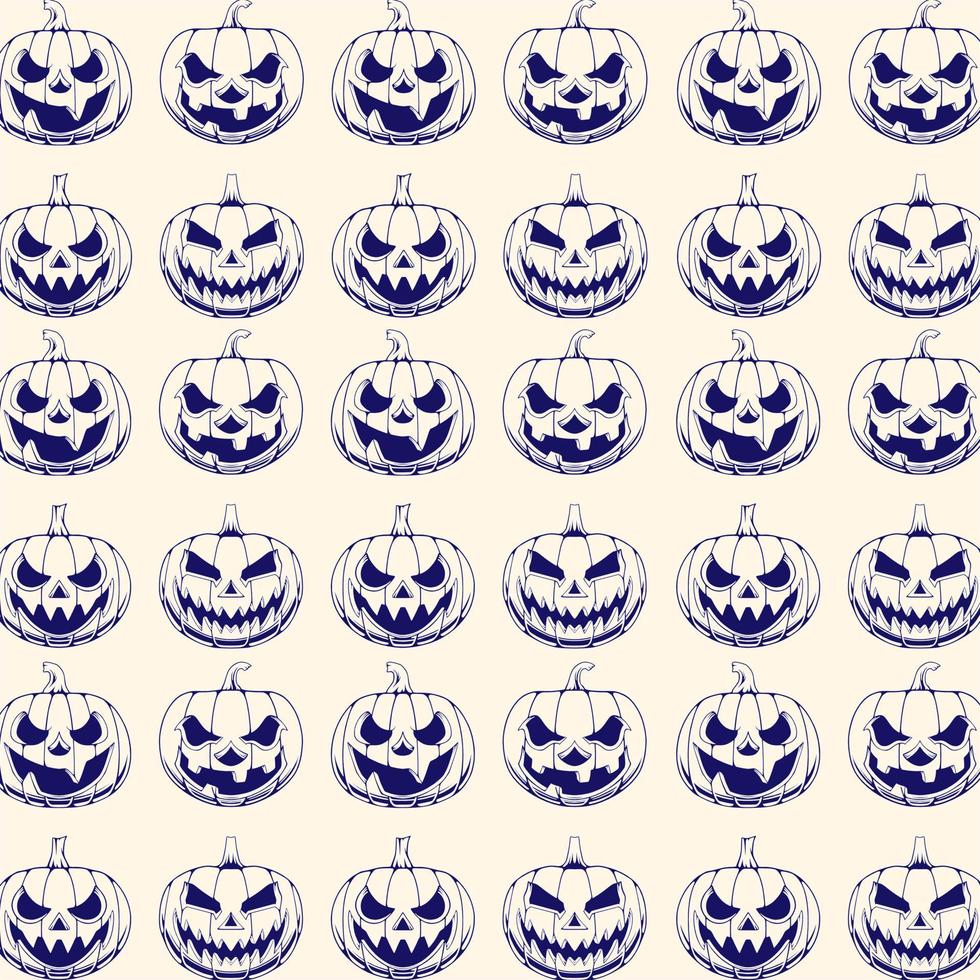 Pumpkin seamless pattern design vector art