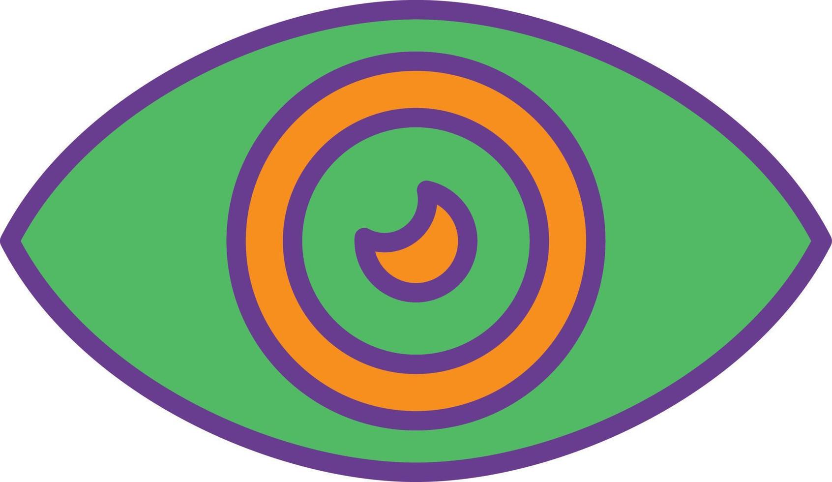 Eye Donate Line Filled Two Color vector