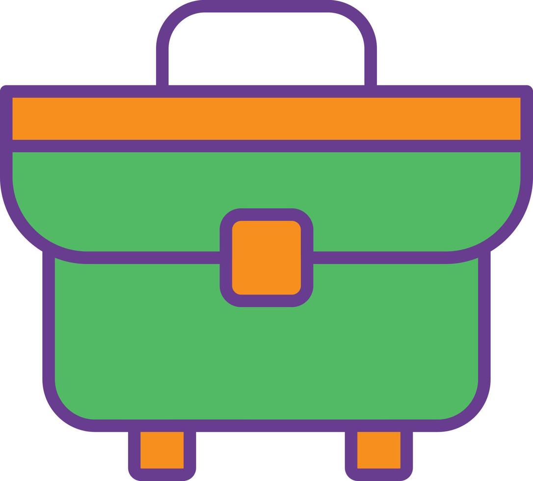Suitcase Line Filled Two Color vector