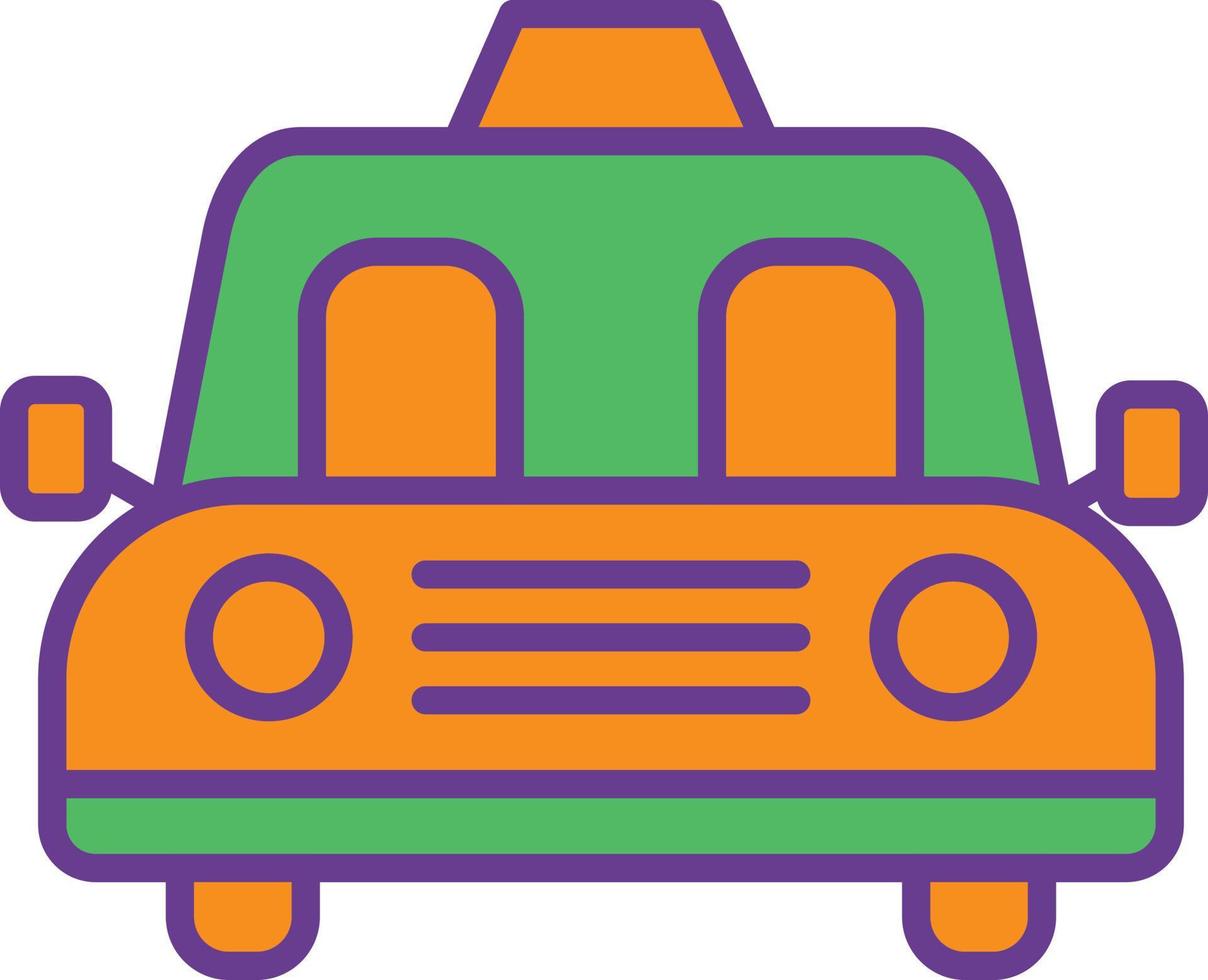 Taxi Line Filled Two Color vector