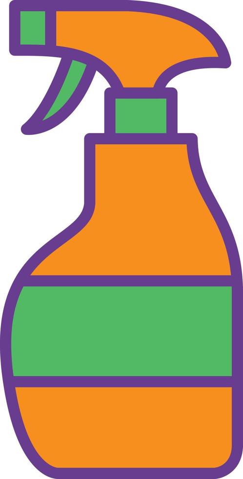 Cleaning Spray Line Filled Two Color vector