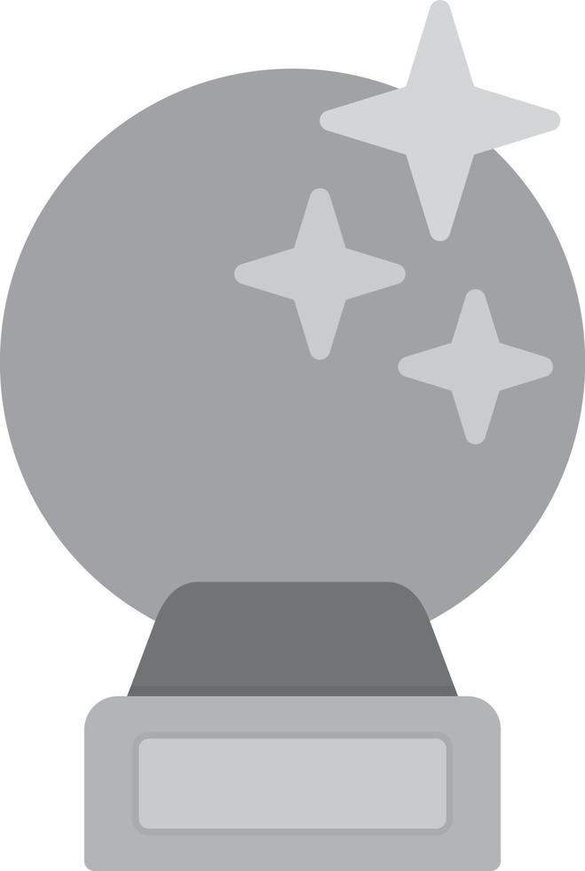 Crystal Ball Flat Greyscale vector