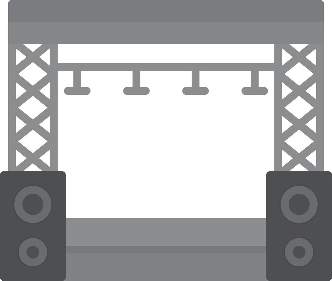 Stage Flat Greyscale vector