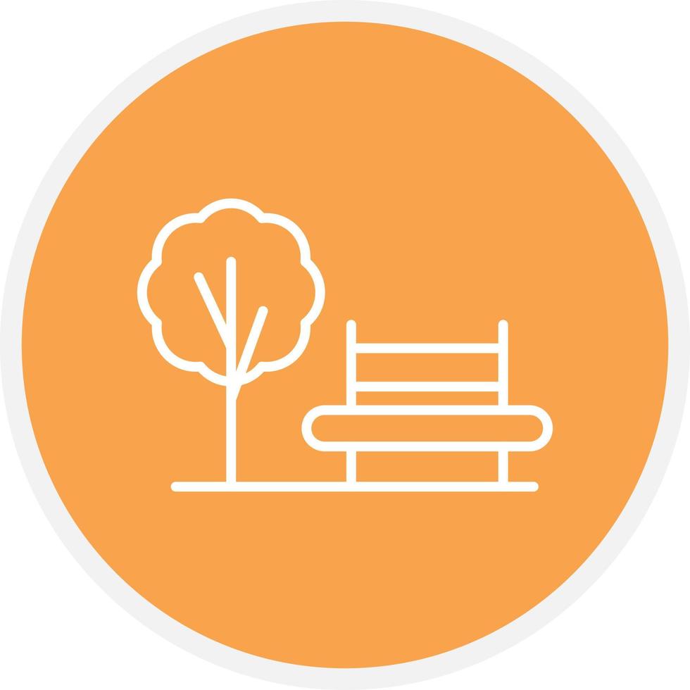 Park Line Inverted Icon vector
