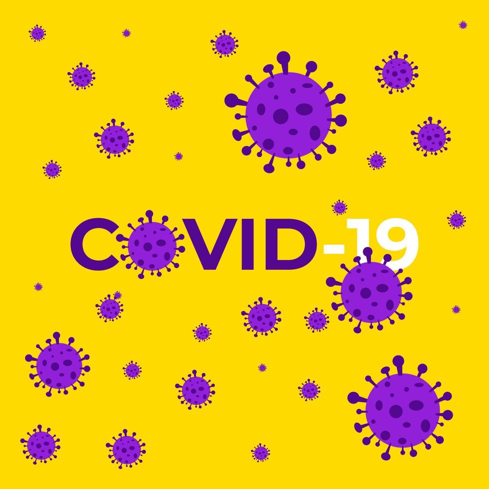 Design Poster of Covid-19 background vector