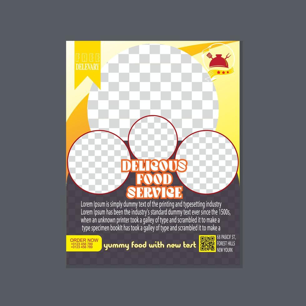 restaurant card design vector